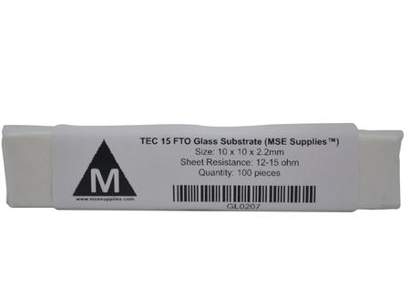 MSE PRO 2.2 mm 12-15 Ohm/Sq FTO TEC 15 Coated Glass Substrates, Substrates, MSE Supplies LLC, MSE Supplies
