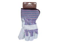 PYRAMEX Leather Palm GL1001WHT - Cowhide Safety Cuff Gloves, PK of 12 - MSE Supplies LLC