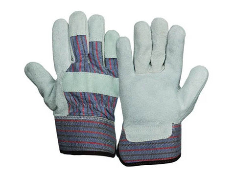 PYRAMEX Leather Palm GL1001W - Cowhide Safety Cuff Gloves, PK of 12 - MSE Supplies LLC