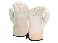 PYRAMEX Leather Palm GL1003W - Cowhide Safety Cuff Gloves, PK of 12 - MSE Supplies LLC