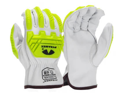 PYRAMEX Leather Driver GL3001KB - Premium Goatskin Driver Level 2 Impact Gloves, PK of 12 - MSE Supplies LLC