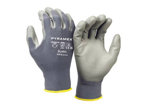 PYRAMEX Dipped GL401 - Polyurethane Gloves, PK of 12 - MSE Supplies LLC