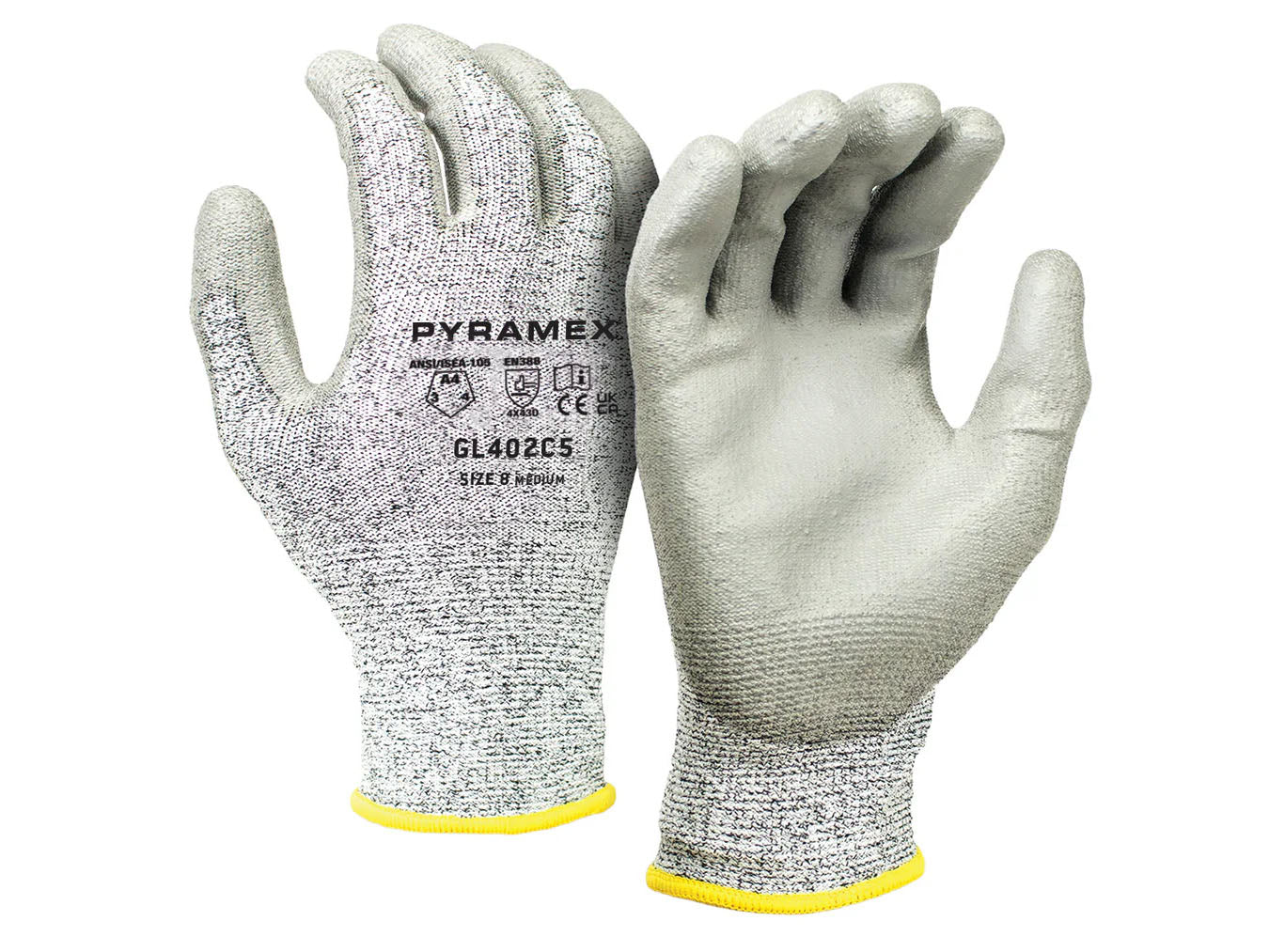 PYRAMEX Dipped GL402C5 - Polyurethane A4 Cut Gloves, PK of 12 - MSE Supplies LLC