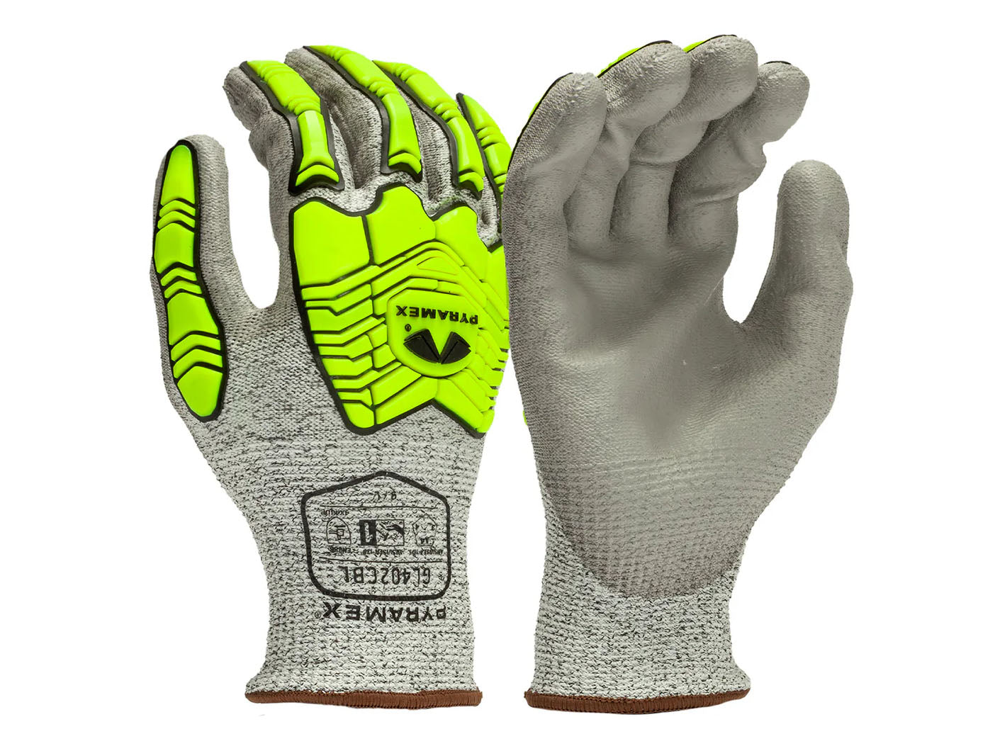 PYRAMEX Dipped GL402CB - Polyurethane A4 Cut Level 1 Impact Gloves, PK of 12 - MSE Supplies LLC