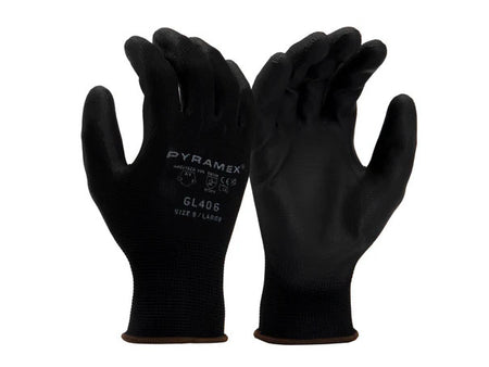 PYRAMEX Dipped GL406 - Polyurethane Gloves, PK of 12 - MSE Supplies LLC