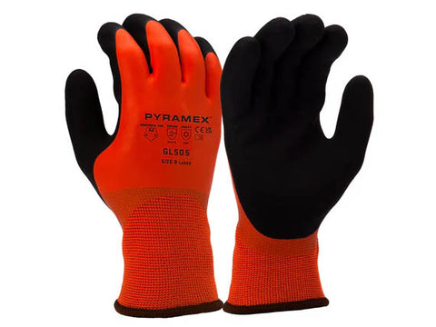 PYRAMEX Dipped GL505 - Insulated Double Dipped Sandy + Smooth Latex A2 Cut Gloves, PK of 12 - MSE Supplies LLC