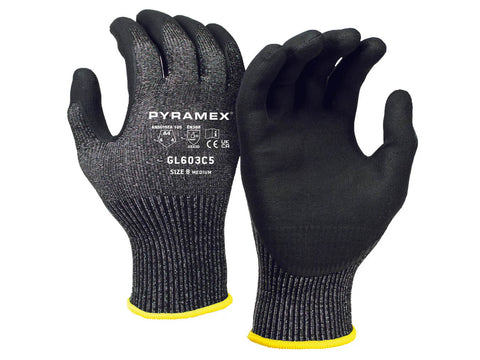 PYRAMEX Dipped GL603C5 - Micro-Foam Nitrile A4 Cut Gloves, PK of 12 - MSE Supplies LLC