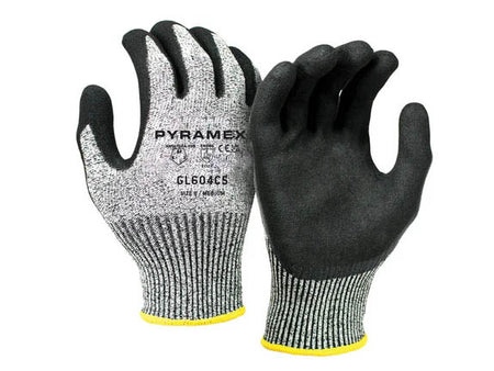 PYRAMEX Dipped GL604C5 - Nitrile Sandy A4 Cut Gloves, PK of 12 - MSE Supplies LLC