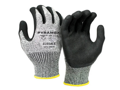 PYRAMEX Dipped GL604C5 - Nitrile Sandy A4 Cut Gloves, PK of 12 - MSE Supplies LLC