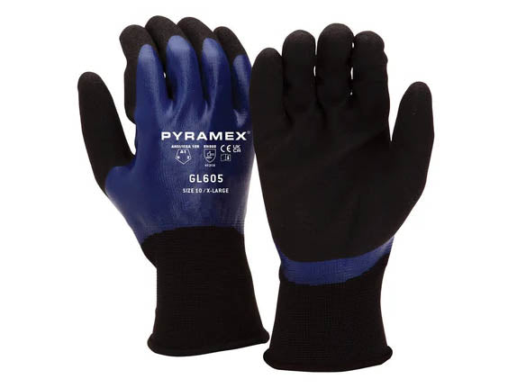 PYRAMEX Dipped GL605 - Double Dipped Nitrile Gloves, PK of 12 - MSE Supplies LLC