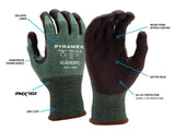 PYRAMEX Dipped GL606DPC - Micro-Foam Nitrile Dotted A3 Cut Gloves, PK of 12 - MSE Supplies LLC