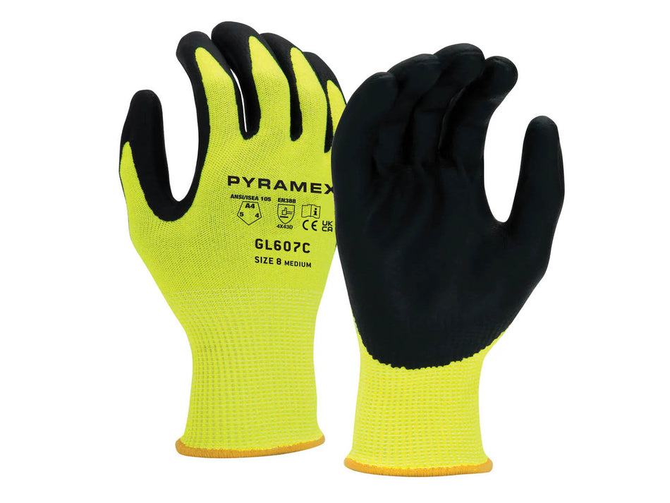 PYRAMEX Dipped GL607C - Micro-Foam Nitrile A4 Cut Gloves, PK of 12 - MSE Supplies LLC