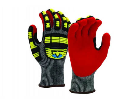 PYRAMEX Dipped GL609C - Nitrile Sandy A6 Cut Level 2 Impact Gloves, PK of 12 - MSE Supplies LLC