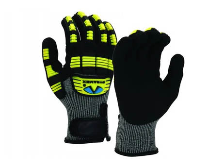 PYRAMEX Dipped GL610C - Nitrile Sandy A6 Cut Level 2 Impact Gloves, PK of 12 - MSE Supplies LLC