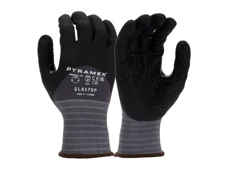 PYRAMEX Dipped GL617DP - Micro-Foam Nitrile Dotted Gloves, PK of 12 - MSE Supplies LLC
