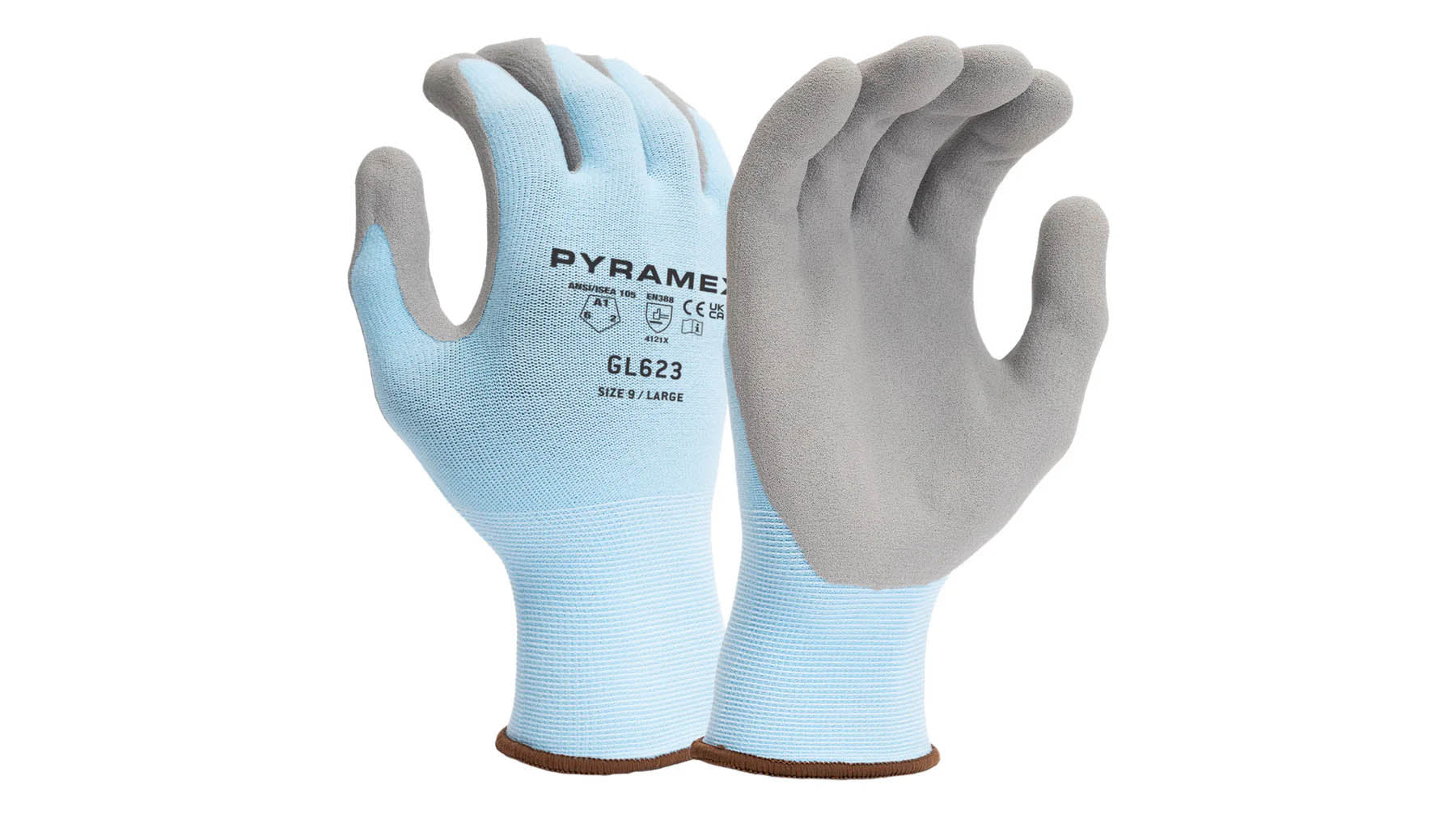 PYRAMEX Dipped GL623 - Sandy Nitrile Dipped Gloves, PK of 12 - MSE Supplies LLC