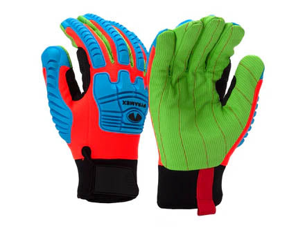 PYRAMEX Corded Cotton GL804C - Insulated Corded Cotton A2 Cut Level 1 Impact Gloves, PK of 12 - MSE Supplies LLC
