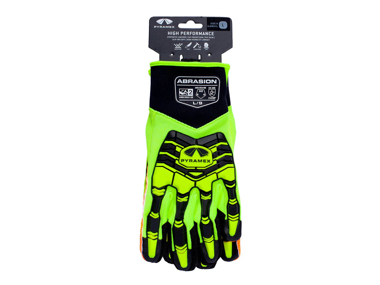 PYRAMEX Synthetic GL806HT - Synthetic Leather PVC Palm Level 2 Impact Gloves, PK of 12 - MSE Supplies LLC
