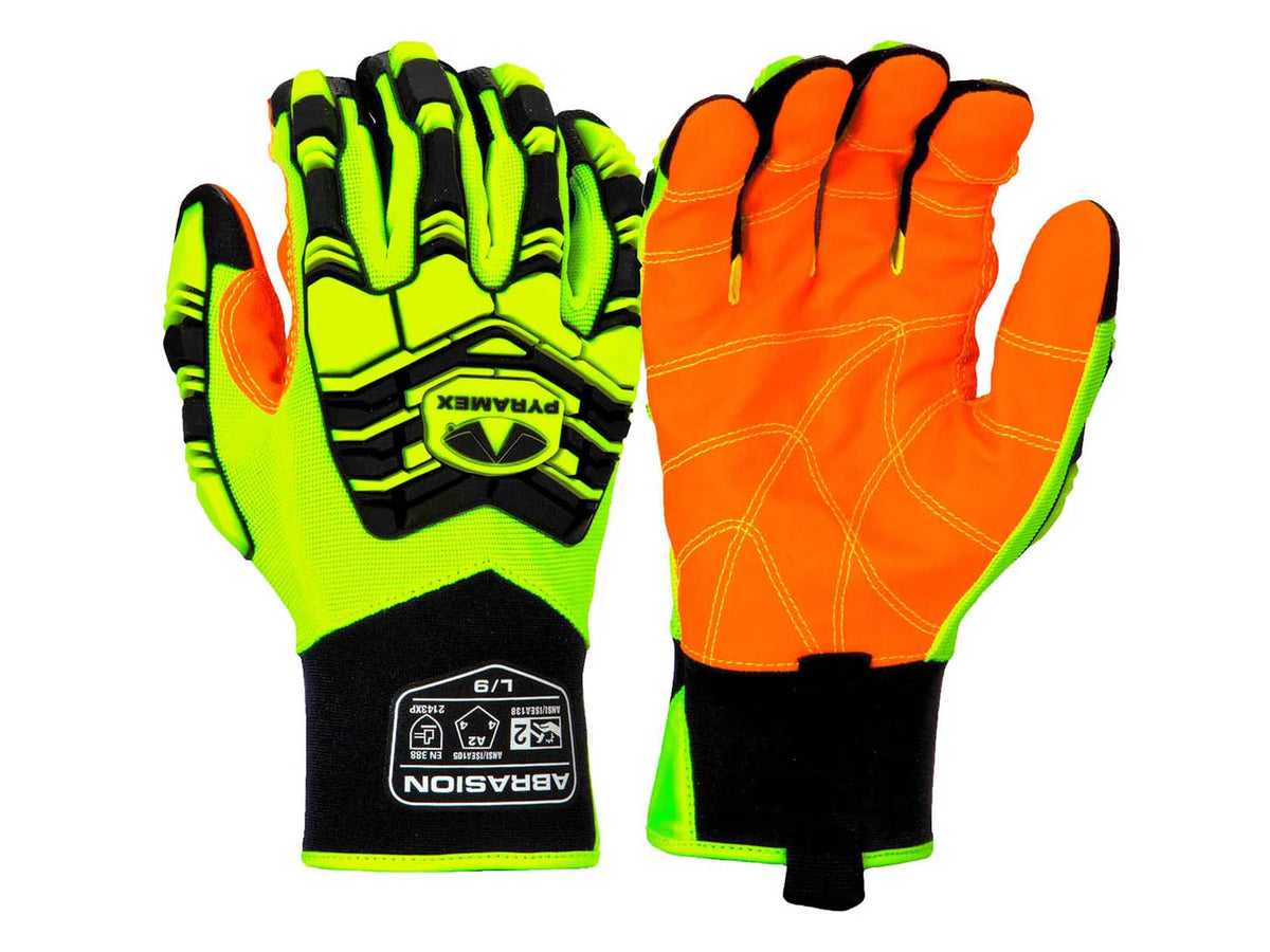 PYRAMEX Synthetic GL806HT - Synthetic Leather PVC Palm Level 2 Impact Gloves, PK of 12 - MSE Supplies LLC