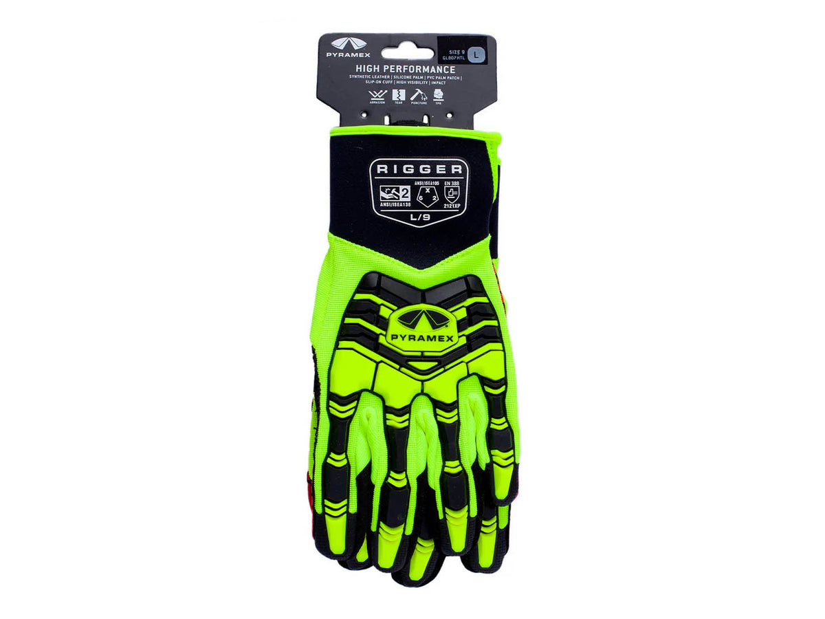 PYRAMEX Synthetic GL807HT - Synthetic Leather Silicone Palm Level 2 Impact Gloves, PK of 12 - MSE Supplies LLC