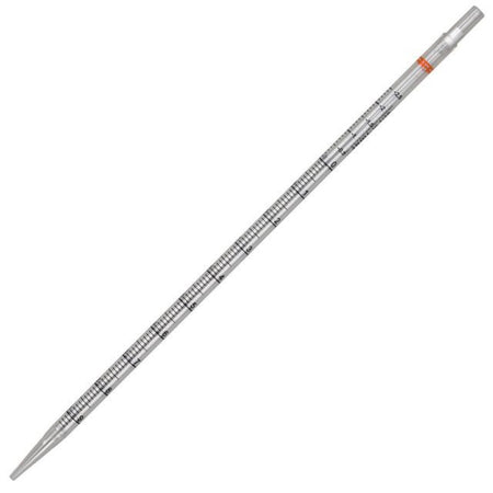 Globe Scientific Serological Pipette, 10ml1/Pk, 50/Bag, Orange, PS, Sterile, Dispenser Box