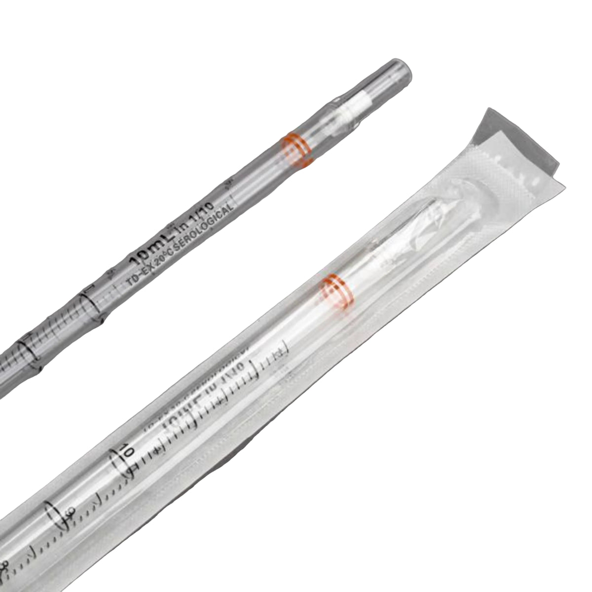 Globe Scientific Serological Pipette,10ml,25/Pkstandard, Orange, PS, N/S