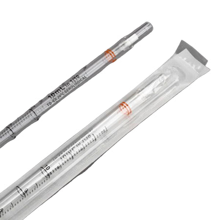 Globe Scientific Serological Pipette,10ml,25/Pkstandard, Orange, PS, N/S