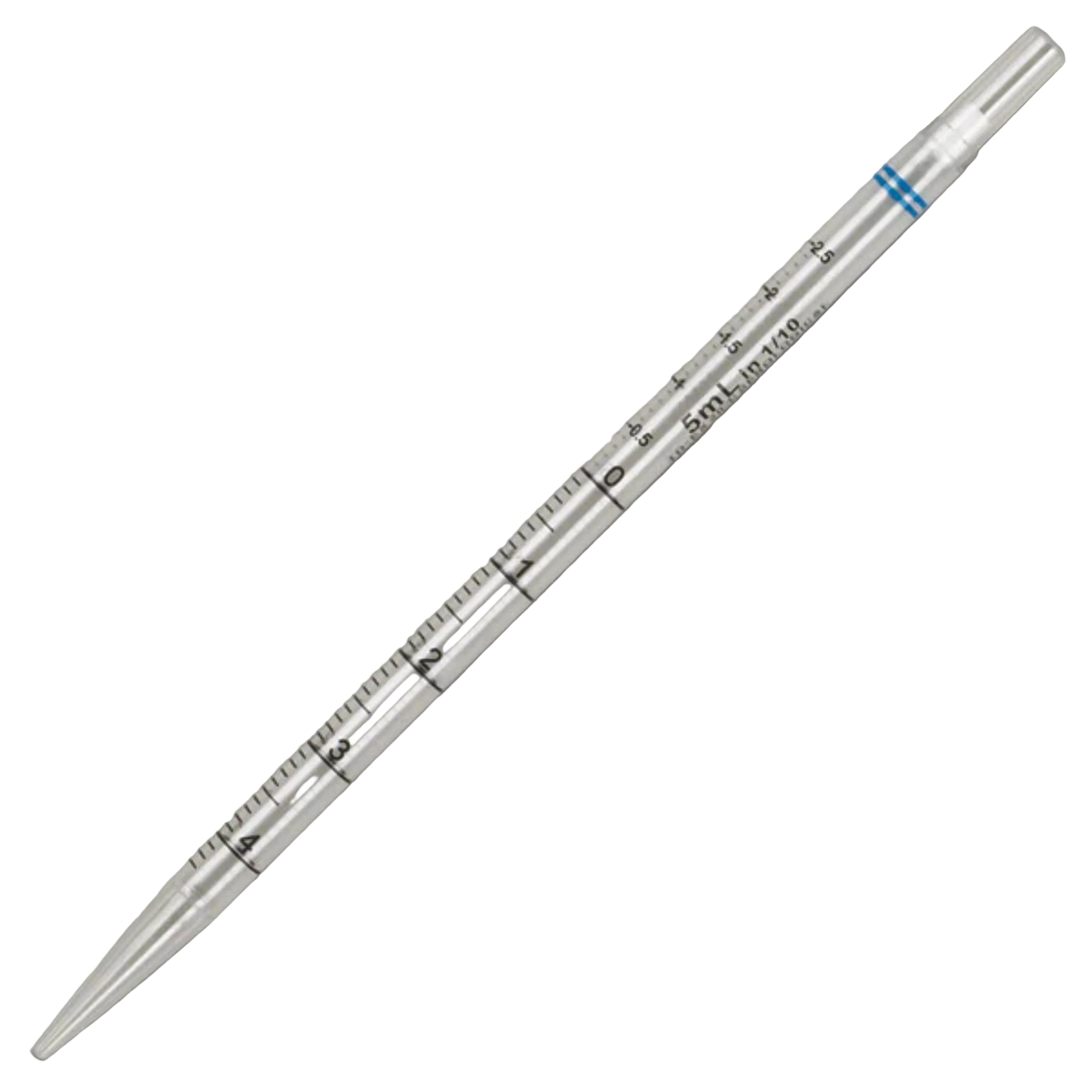 Globe Scientific Serological Pipette, 5ml, 1/Pk shorty, Blue, PS, STR