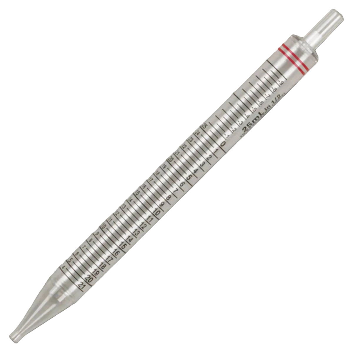 Globe Scientific Serological Pipette,25ml,1/Pk shorty, Red, PS, STR