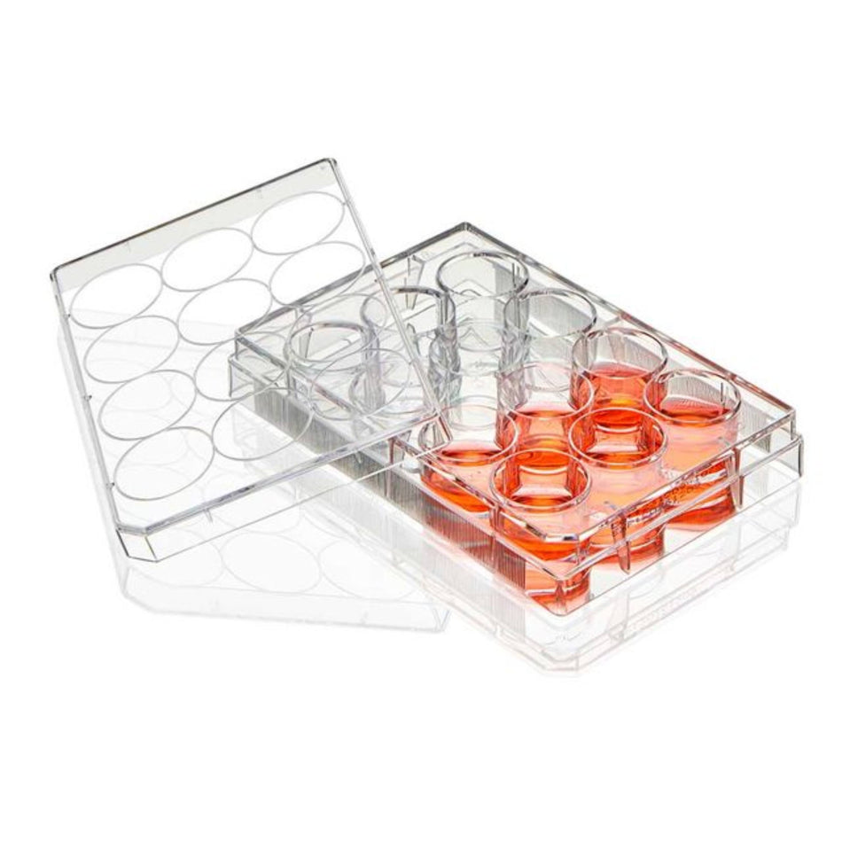 Globe Scientific Multiple Well Plate, 12 Well,Non-Treated flat Bottom, Sterile, 1/Pack, 50/Box