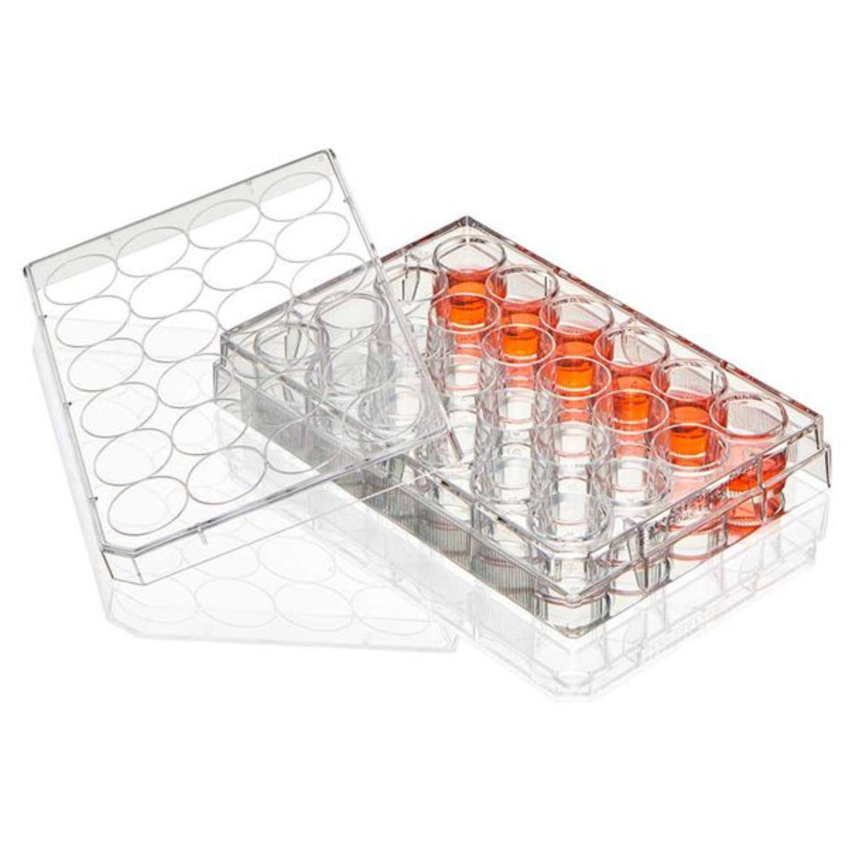 Globe Scientific Multiple Well Plate, 24 Well,Non-Treatedflat Bottom, Sterile, 1/Pack, 50/Box