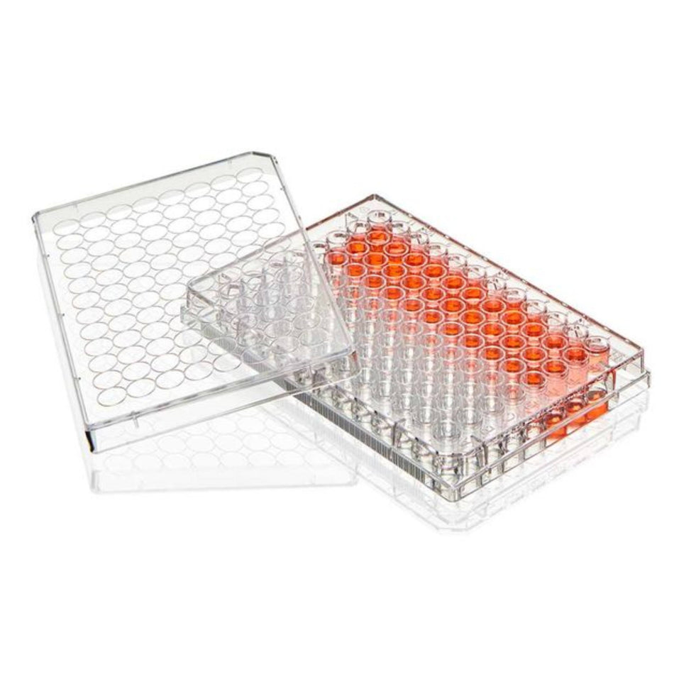 Globe Scientific Multiple Well Plate, 96 Well, Non-Treated flat Bottom, Sterile, 1/Pack, 50/Box