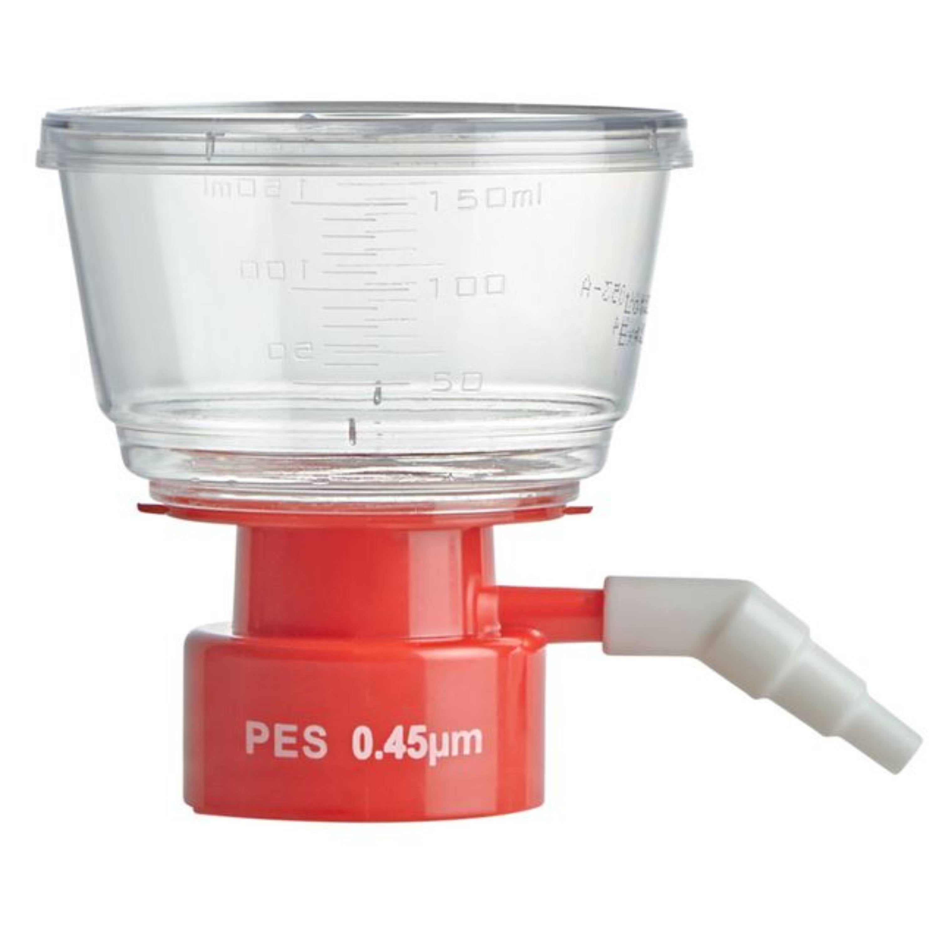 Globe Scientific Bottle Top Filter, 150ml,  0.45μm PES Membrane, STERILE, 1/Bag