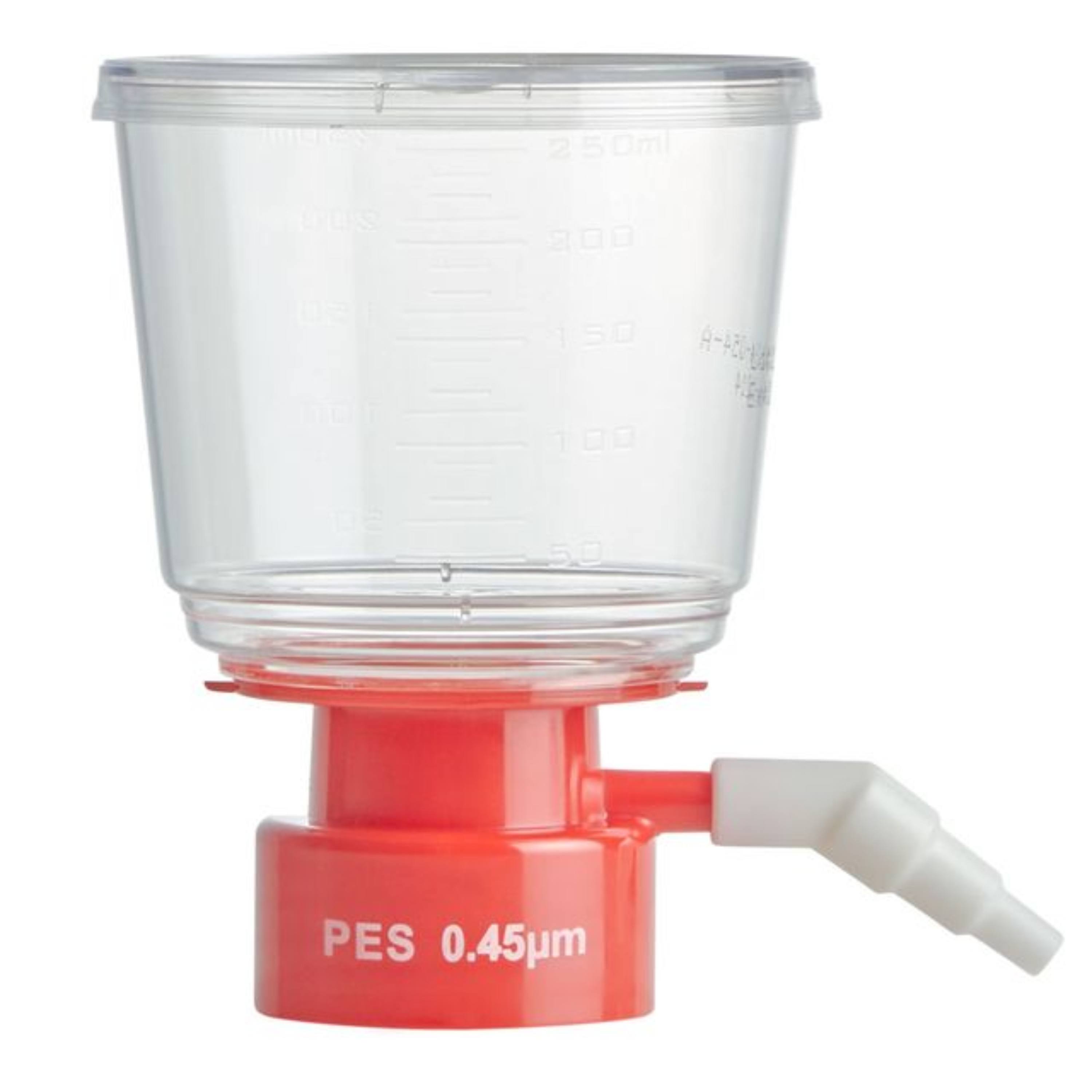 Globe Scientific Bottle Top Filter, 250ml,  0.45μm PES Membrane, STERILE, 1/Bag