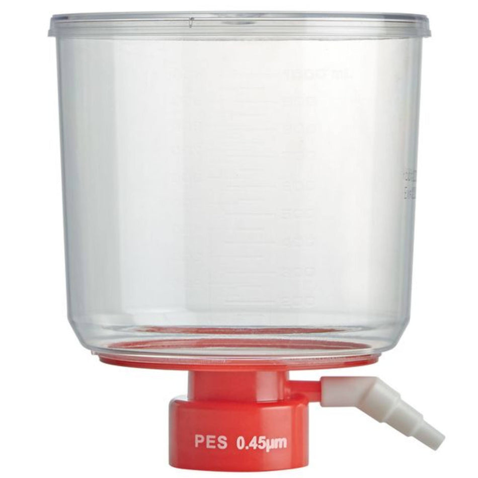 Globe Scientific Bottle Top Filter, 1000ml,  0.45μm PES Membrane, STERILE, 1/Bag