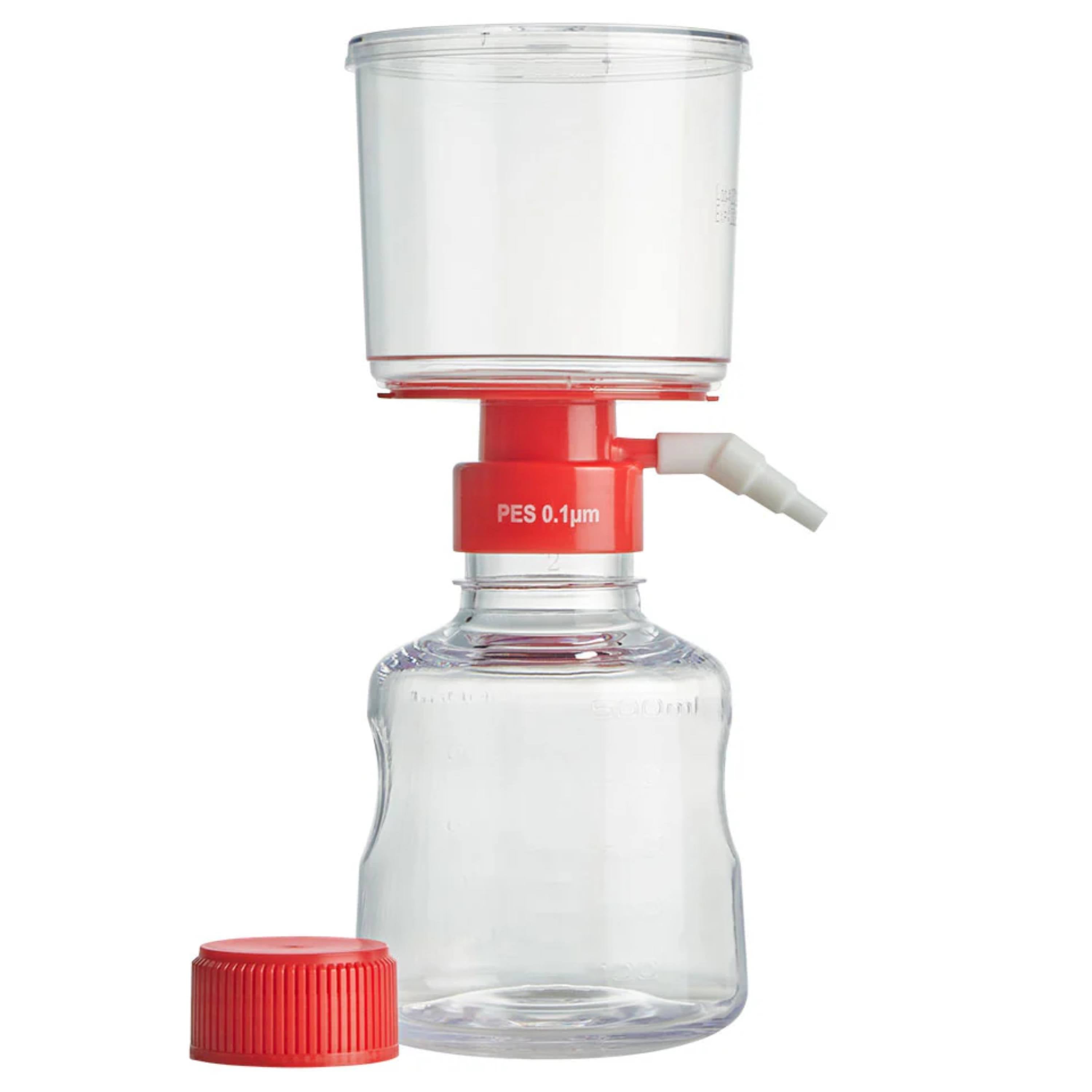 Globe Scientific Vacuum Filter System, 250ml,  0.10μm PES Membrane, STERILE, 1/Bag
