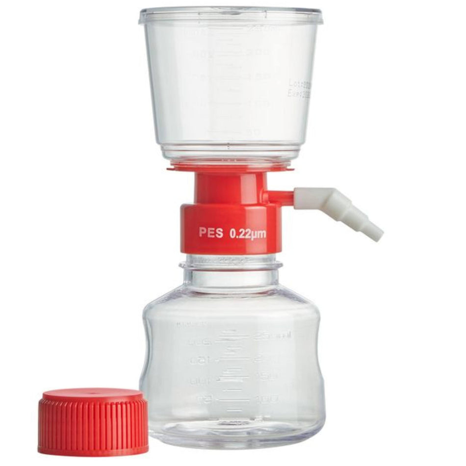 Globe Scientific Vacuum Filter System, 250ml,  0.22μm PES Membrane, STERILE, 1/Bag