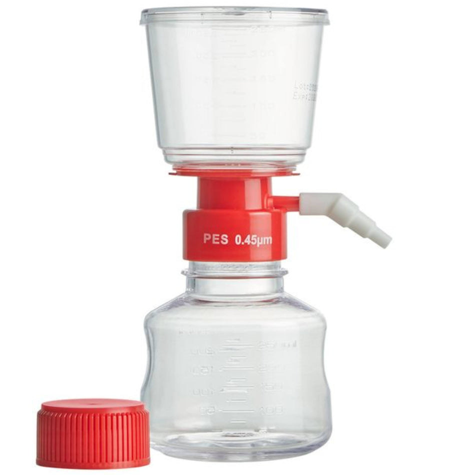 Globe Scientific Vacuum Filter System, 250ml,  0.45μm PES Membrane, STERILE, 1/Bag
