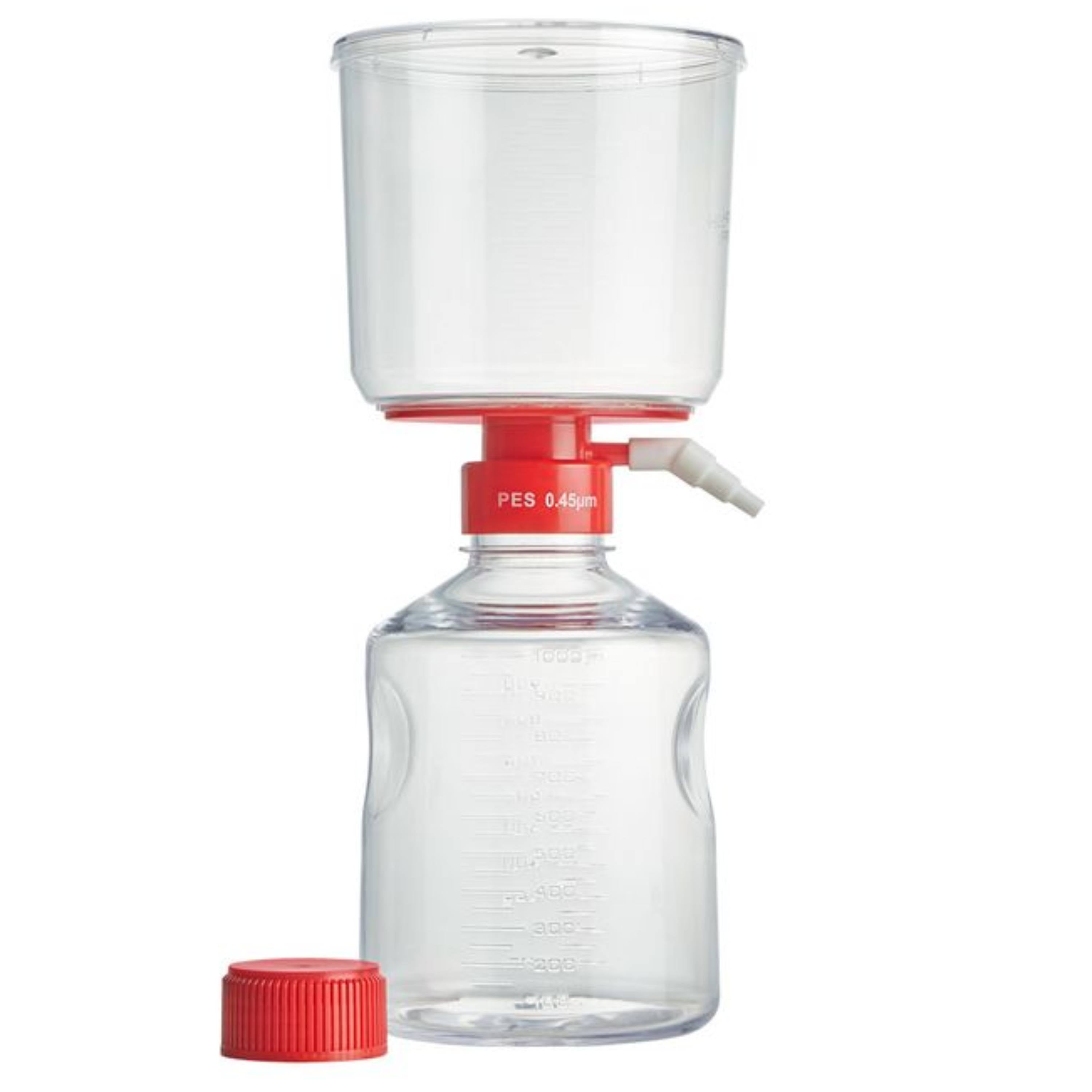 Globe Scientific Vacuum Filter System, 1000ml,  0.45μm PES Membrane, STERILE, 1/Bag