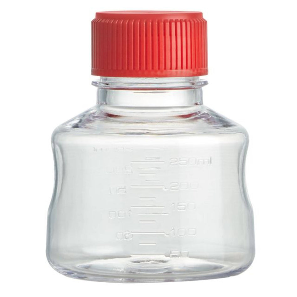 Globe Scientific Solution Bottle, 250ml, STERILE, 1/Bagps With PE Screw Cap