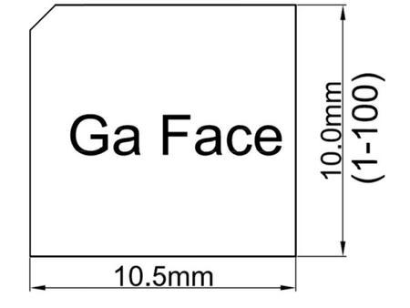 MSE PRO 10 mm x 10.5 mm, Undoped, N-type, Gallium Nitride Single Crystal Substrate C plane (0001), Substrates, MSE Supplies LLC, MSE Supplies