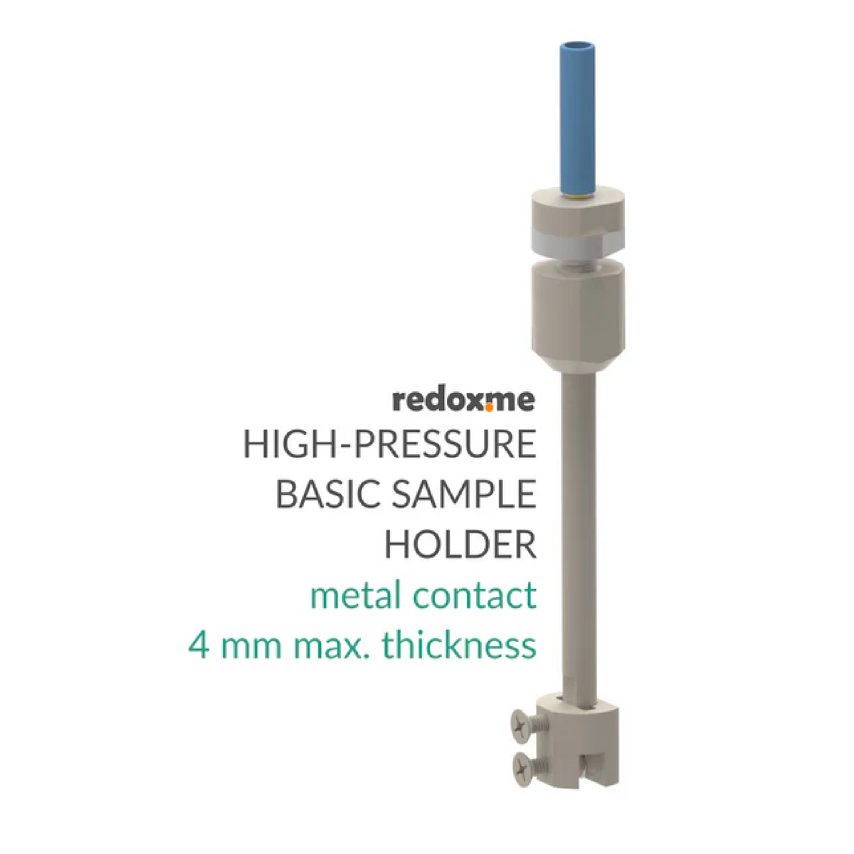 High-Pressure Basic Sample Holder - Stainless Steel 316L contact, 4 mm max. sample thickness - Electrochemical Products - Redox.me - MSE Supplies