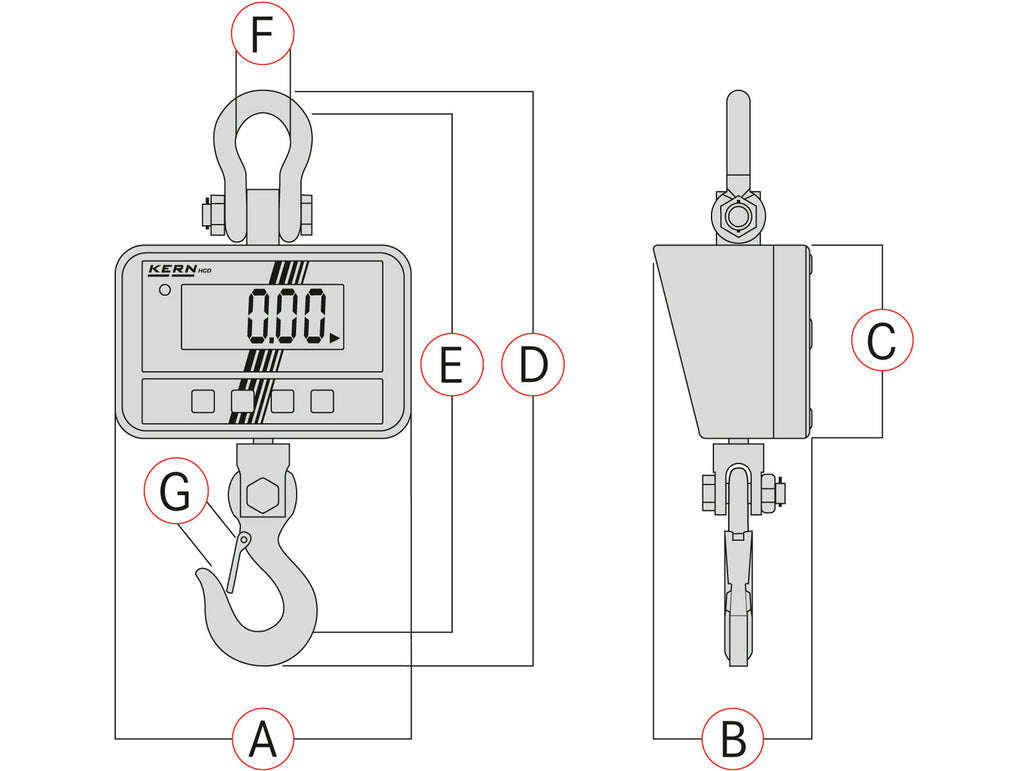 Kern Crane Scale HCD 100K-2, Balances and Scales, Kern, MSE Supplies