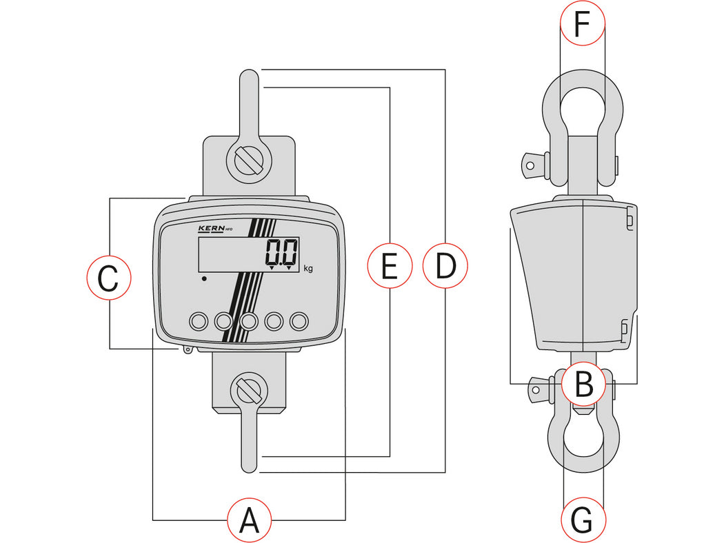 Kern Crane Scale HFD 3T-3IP, Balances and Scales, Kern, MSE Supplies