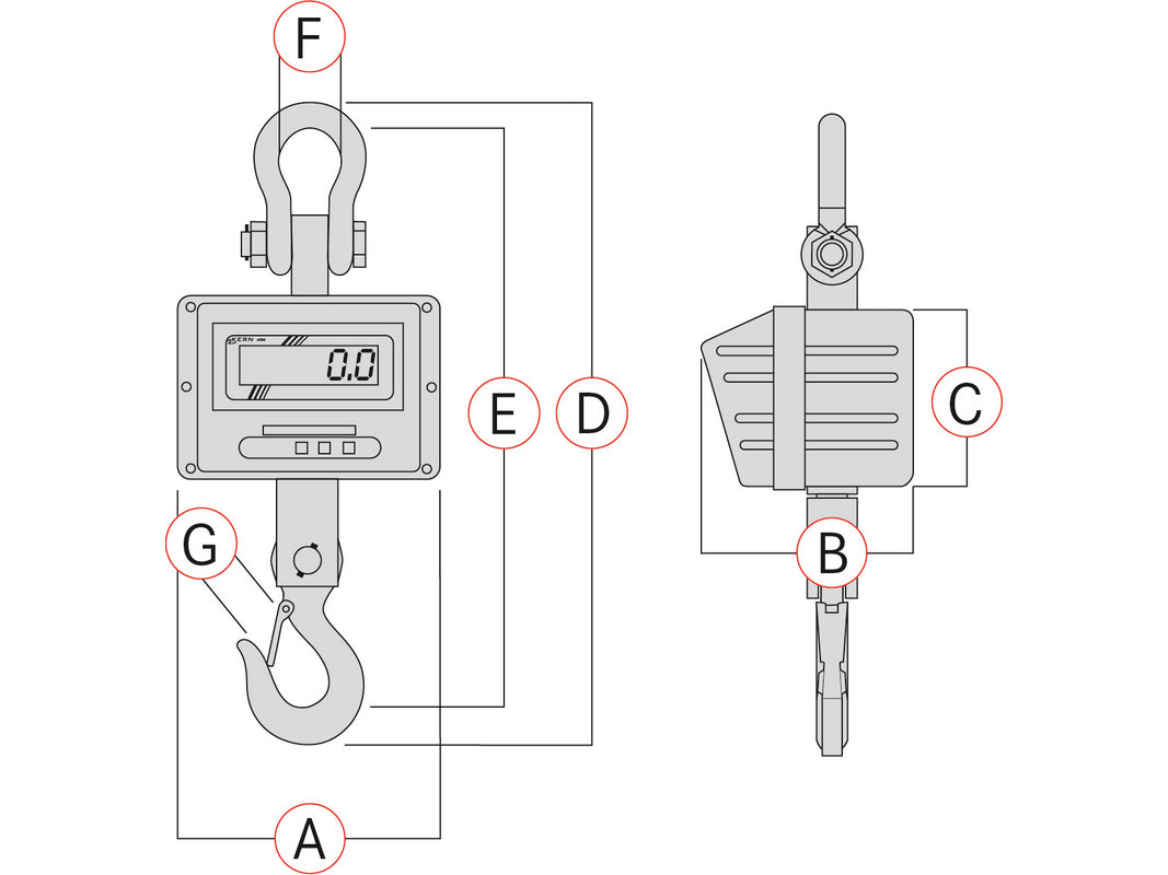 Kern Crane Scale HFM 10T1, Balances and Scales, Kern, MSE Supplies