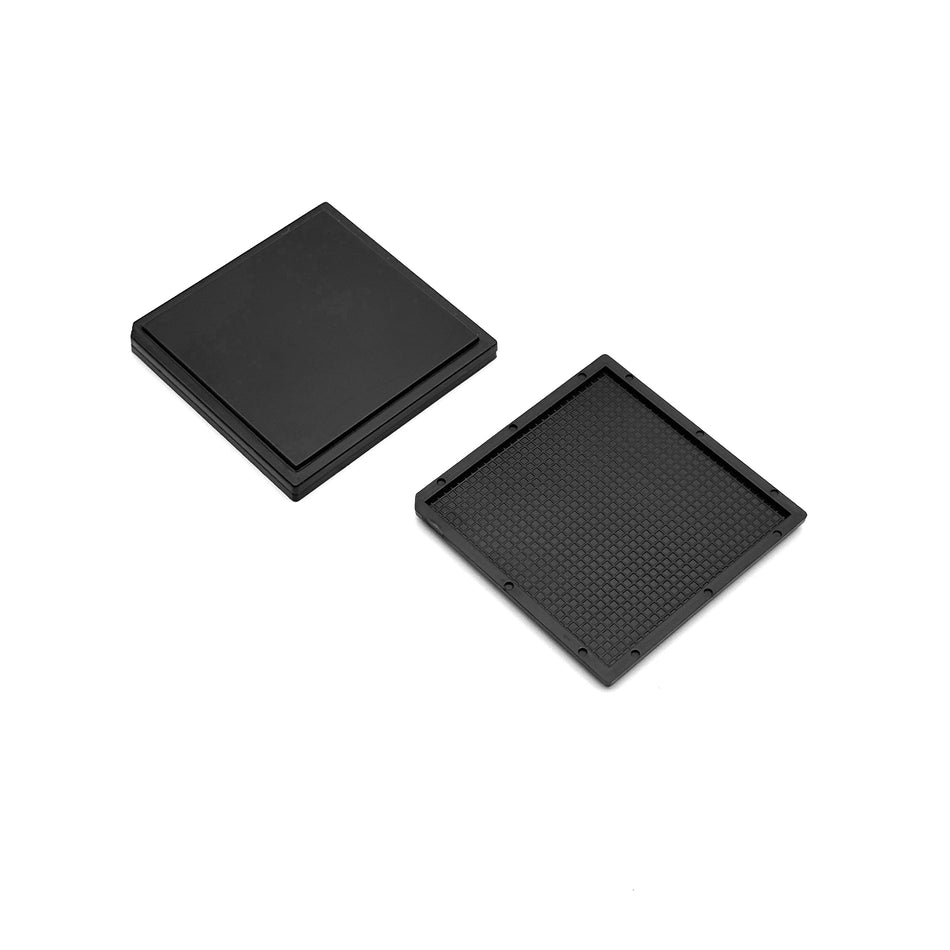 Hiner-pack® Cover/Lid For 2-inch Waffle Pack (50.7×50.7×3.5)mm, Reverse Side with Grid-like Bumps - Wafer Carrier Cases - Hiner-pack® - MSE Supplies