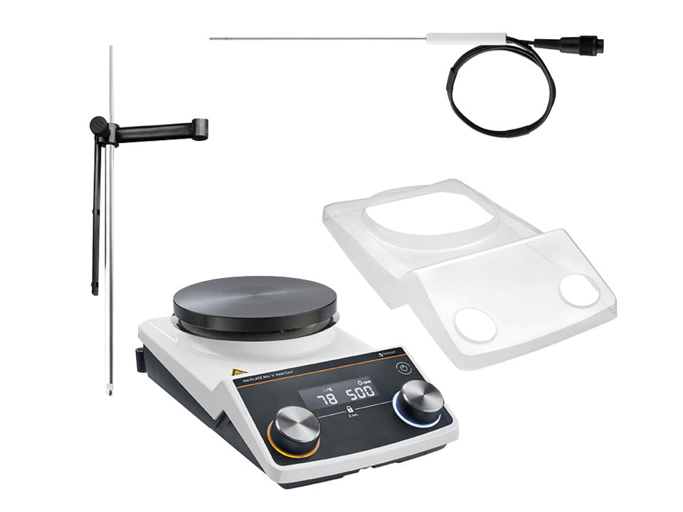 Heidolph Hei-PLATE Mix 'n' Heat Ultimate Sensor Basic Package, 135 mm - MSE Supplies LLC