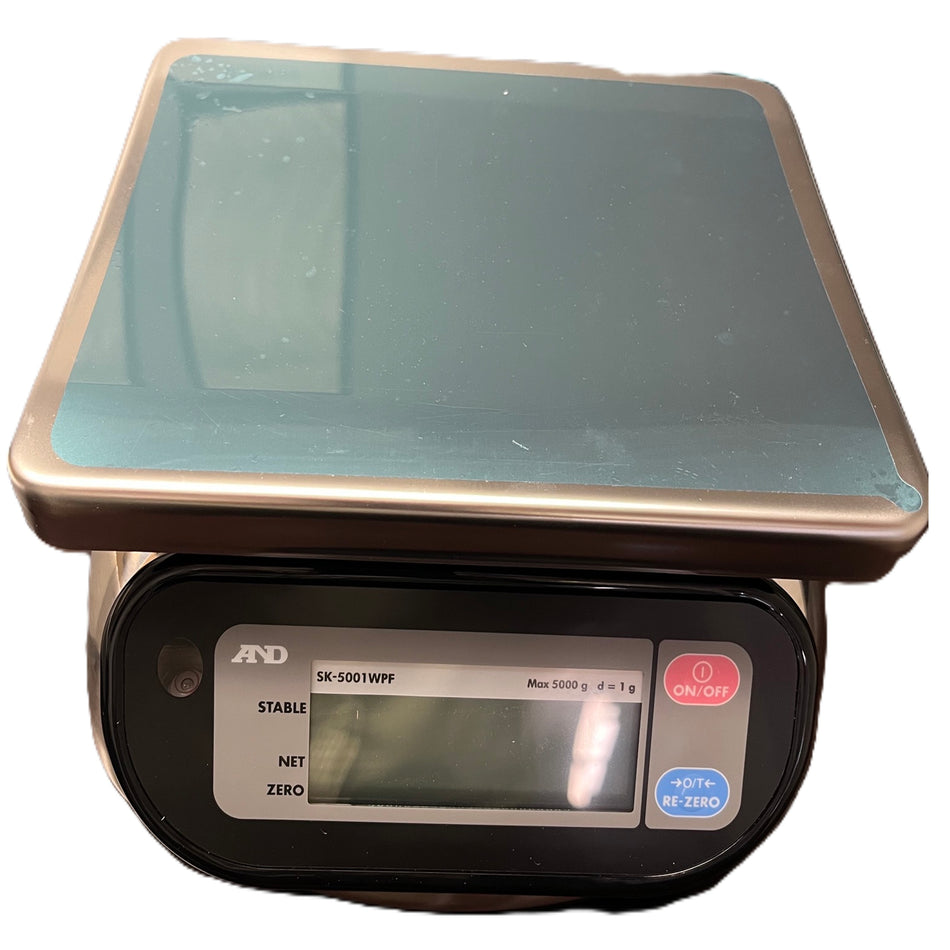 A&D Weighing Washdown Compact Scale, 5000g x 1g