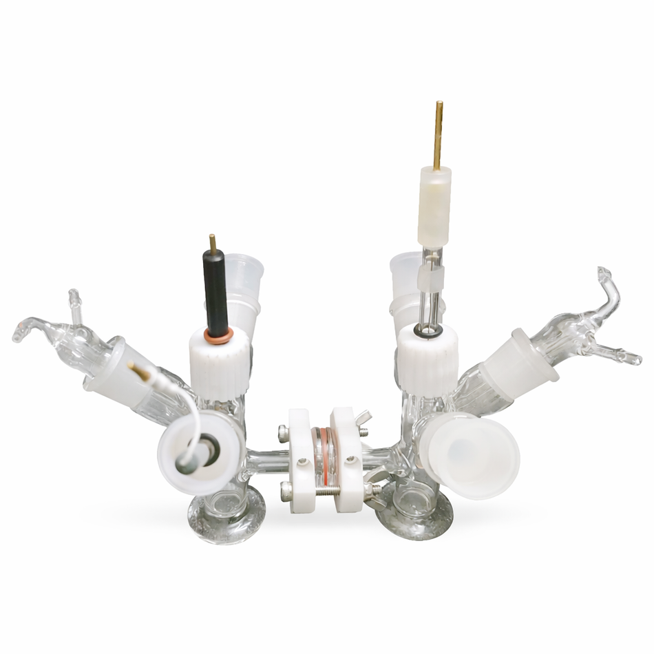 BASi Fully Equipped H-Cell Kit (5 ml volume capacity in each chamber) - Electrochemical Products - BASi - MSE Supplies