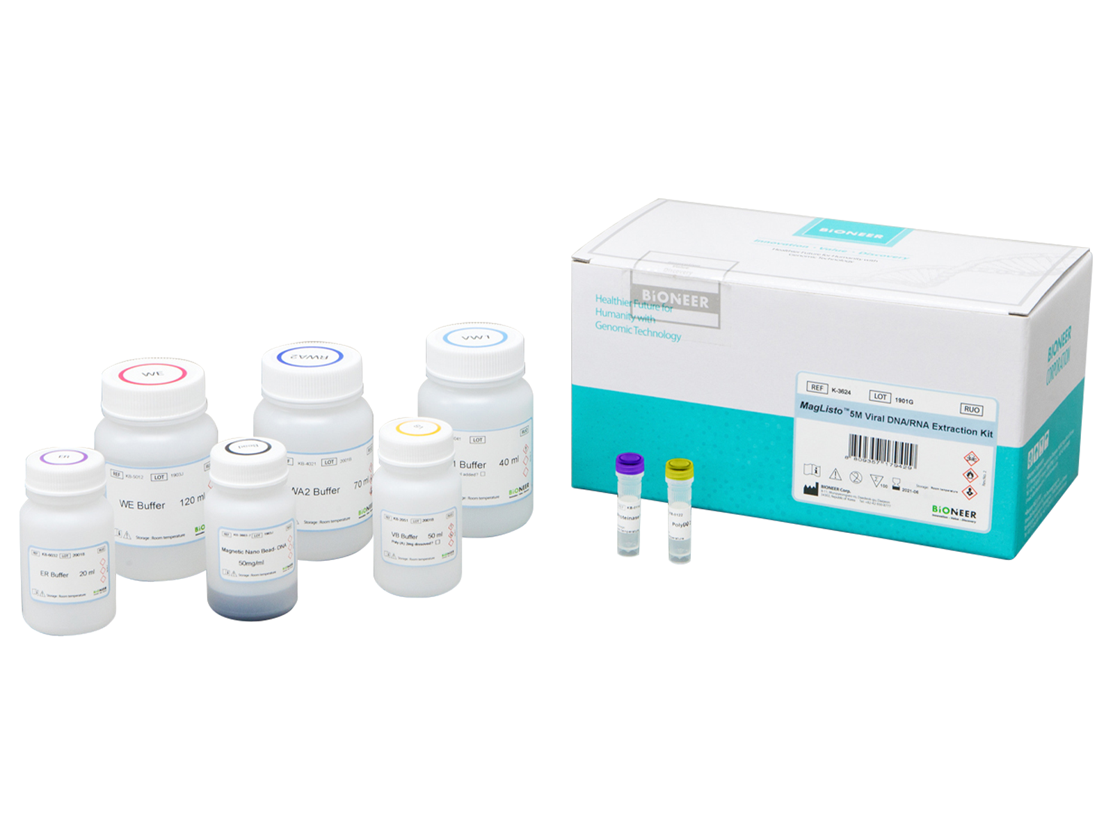 Bioneer MagListo 5M Viral DNA/RNA Extraction Kit (100 reactions) - MSE Supplies LLC